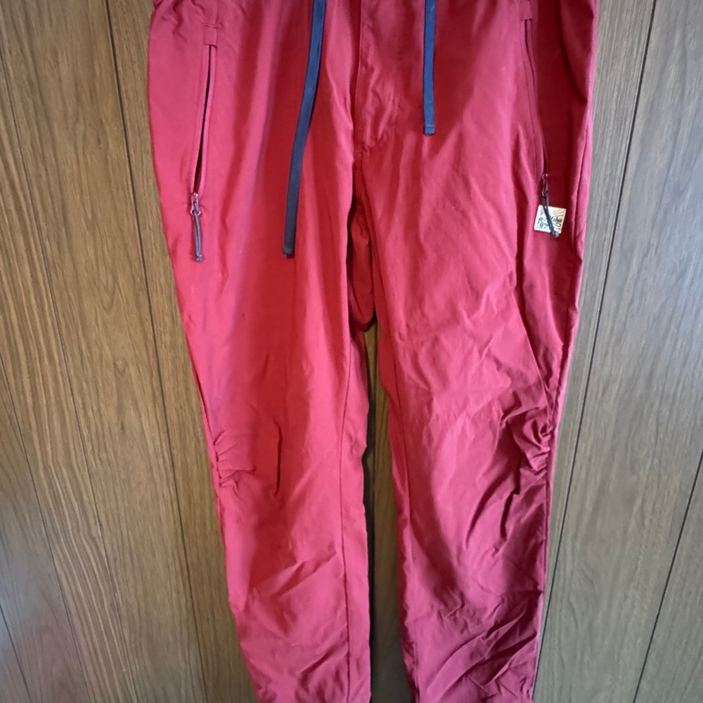 Maloja Red Hiking Pants with Blue Accents